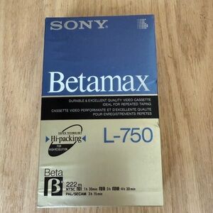 NWT Sony Beta Betamax Set of 2 Still Sealed Video Cassette Tapes L-750